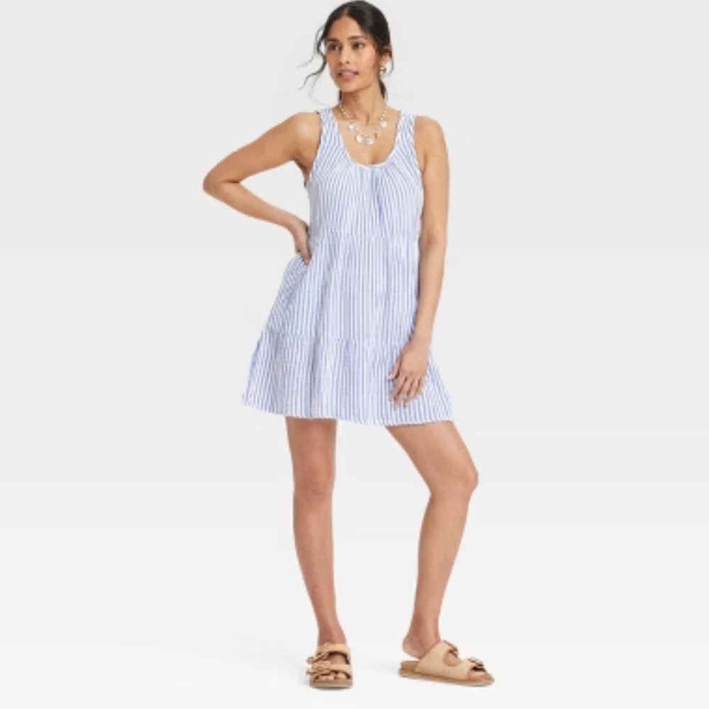Cotton sundress swim coverup